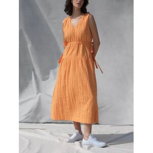 Great Plains Summer Embroidery V-Neck Dress, Papaya - Papaya - Female - Size: 10