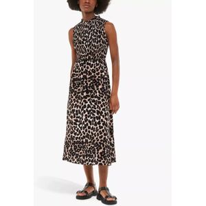 Whistles Heidi Leopard Print Midi Dress, Brown/Multi - Brown/Multi - Female - Size: 20