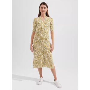 Hobbs Hatty Abstract Print Jersey Midi Dress, Mid Olive/Ivory - Mid Olive/Ivory - Female - Size: 20