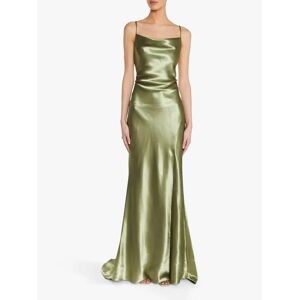 True Decadence Satin Cowl Neck Maxi Dress, Sage Green - Sage Green - Female - Size: 6