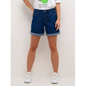 KAFFE Vicky Classic Denim Turn-Up Shorts - Medium Blue - Female - Size: 14