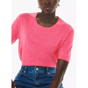 Whistles Rosa Double Trim T-Shirt - Fuchsia - Female - Size: XS