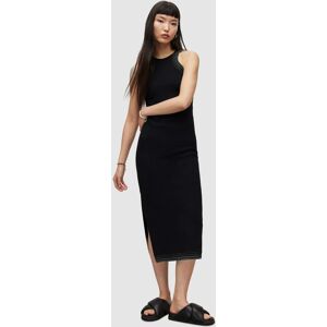 AllSaints Mako Crochet Bodycon Dress - Black - Female - Size: 14