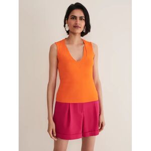 Phase Eight Scarlett Knitted Top, Orange - Orange - Female - Size: XS