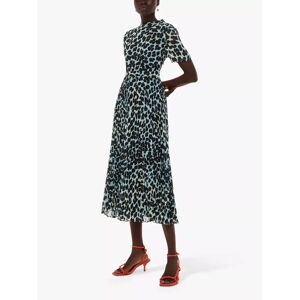 Whistles Leopard Spot Print Cut Out Midi Dress, Multi - Multi - Female - Size: 20
