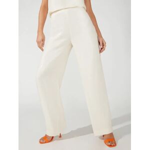 Ro&Zo Sequin Trousers, Ivory - Ivory - Female - Size: 6