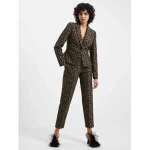 French Connection Estella Jacquard Trousers, Black/Brown - Black/Brown - Female - Size: 18