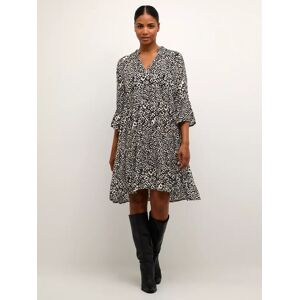 KAFFE Marita Amber Dress - Black/Chalk - Female - Size: 12