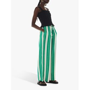 Whistles Bridget Maxi Stripe Trousers, Green/Multi - Green/Multi - Female - Size: 6