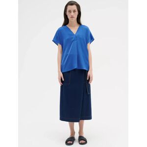 InWear Rinda Short Sleeve Blouse, Blue - Sea Blue - Female - Size: 10