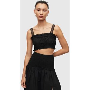 AllSaints Alex Crop Top, Black - Black - Female - Size: 12