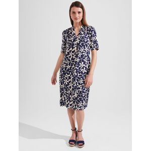 Hobbs Lucille Abstract Print Tunic Dress, Navy/Cream - Navy Cream - Female - Size: 10