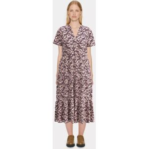 Saint Tropez Eda Short Sleeve Midi Tiered Dress, Mulberry Soft Focus - Mulberry Soft Focus - Female - Size: XS