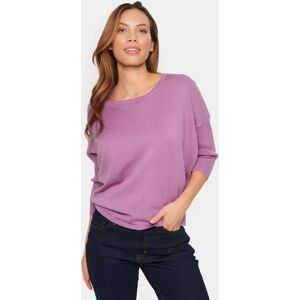 Saint Tropez Mila Dropped Shoulder Round Neck Jumper - Mulberry - Female - Size: XS