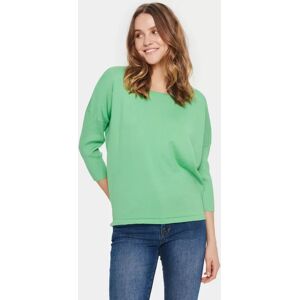 Saint Tropez Mila Dropped Shoulder Round Neck Jumper - Absinthe Green - Female - Size: XS