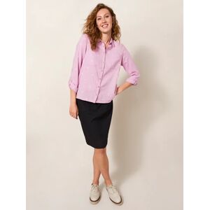 White Stuff Sophie Organic Cotton Shirt - Pink - Female - Size: 24