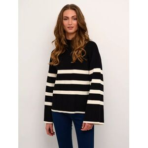 KAFFE Nellie Stripe Jumper - Black - Female - Size: L