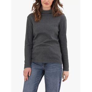 Celtic & Co. Organic Cotton Long Sleeve Funnel T-Shirt - Charcoal Marl - Female - Size: 16