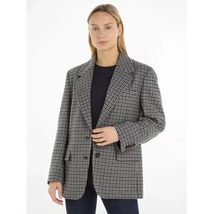 Tommy Hilfiger Relaxed Wool Blend Check Blazer, Blue/Grey - Blue/Grey - Female - Size: XS-S
