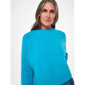 Whistles Anna Wool Blend Crew Neck Jumper - Turquoise - Female - Size: M