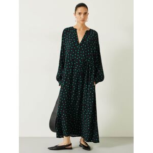 HUSH Aimee Polka Dot Maxi Dress, Black/Green - Black/Green - Female - Size: 6