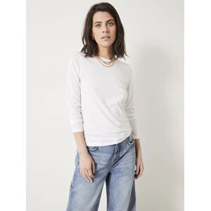 HUSH Anna Slim Fit Long Sleeve T-Shirt - White - Female - Size: XS