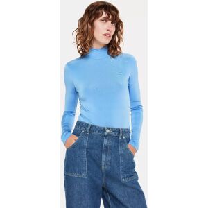 Whistles Slinky High Neck Top - Pale Blue - Female - Size: 8