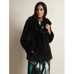 Phase Eight Megan Short Faux Fur Coat, Black - Black - Female - Size: XS