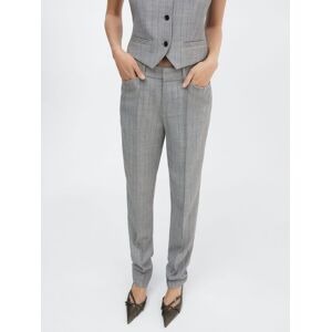 Mango Straight Leg Tailored Trousers, Grey - Grey - Female - Size: 6