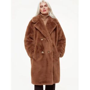 Whistles Petite Teddy Faux Fur Coat, Brown - Brown - Female - Size: XS