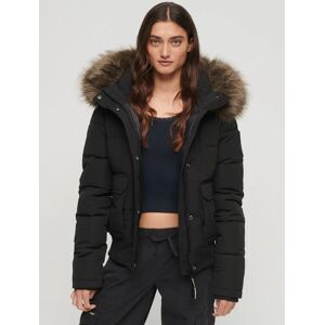 Superdry Hooded Everest Puffer Bomber Jacket - Jet Black - Female - Size: 10