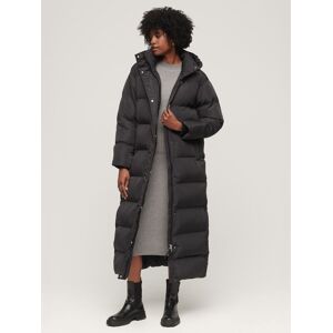 Superdry Maxi Hooded Puffer Coat - Black - Female - Size: 10