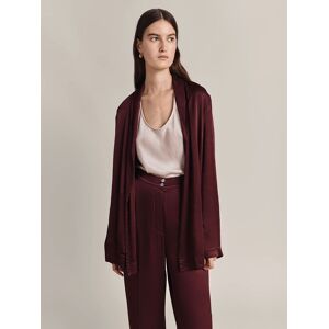 Ghost Thea Relaxed Satin Jacket - Wine - Female - Size: XS