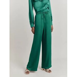 Ghost Sylvia Satin Trouser, Green - Green - Female - Size: XS