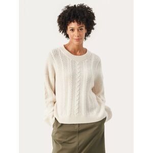 Part Two Florcita Cable Knit Wool Blend Jumper, Whitecap Grey - Whitecap Grey - Female - Size: XS