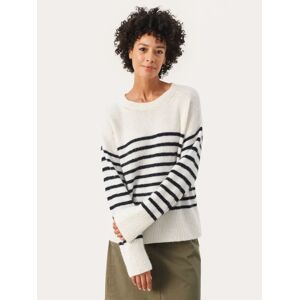 Part Two Finnley Stripe Wool Blend Jumper - Whitecap Grey - Female - Size: S