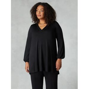 Live Unlimited Curve Jersey Trim Insert Tunic, Black - Black - Female - Size: 12