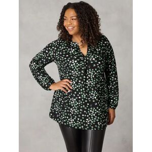 Live Unlimited Curve Ditsy Print Tunic, Green - Green - Female - Size: 20