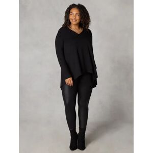 Live Unlimited Curve Jersey V-Neck Tunic, Black - Black - Female - Size: 26