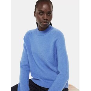 Whistles Wool Blend Textured Crew Neck Jumper - Blue - Female - Size: L