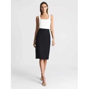 Reiss Petite Haisley Wool Blend Pencil Skirt - Navy - Female - Size: 6