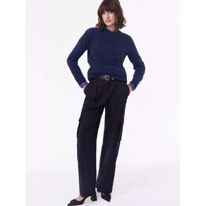 Baukjen Patricia Tailored Utility Wool Blend Cargo Trousers, Classic Navy - Classic Navy - Female - Size: 6