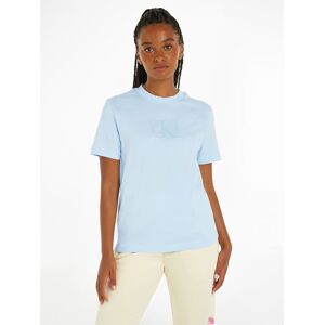 Calvin Klein Jeans Sequin Logo Crew Neck T-Shirt, Keepsake Blue - Keepsake Blue - Female - Size: XS