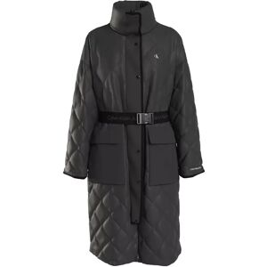 Calvin Klein Belted Quilted Coat, Black - Black - Female - Size: XS