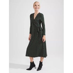 Hobbs Katalina Geometric Print Jersey Dress, Black/Multi - Black/Multi - Female - Size: 12