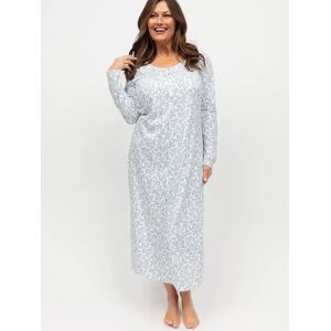 Nora Rose by Cyberjammies Phoebe Nightdress, White/Blue - White/Blue - Female - Size: 18