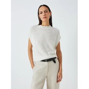 John Lewis Grown On Sleeve Knit Top - White - Female - Size: XS