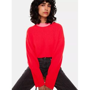 Whistles Colour Block Crew Neck Jumper, Red/Multi - Red/Multi - Female - Size: M