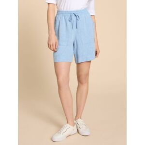 White Stuff Elle Linen Blend Shorts - Chambray Blue - Female - Size: 14