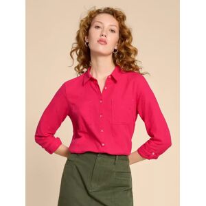 White Stuff Sophie Organic Cotton Shirt - Pink - Female - Size: 24